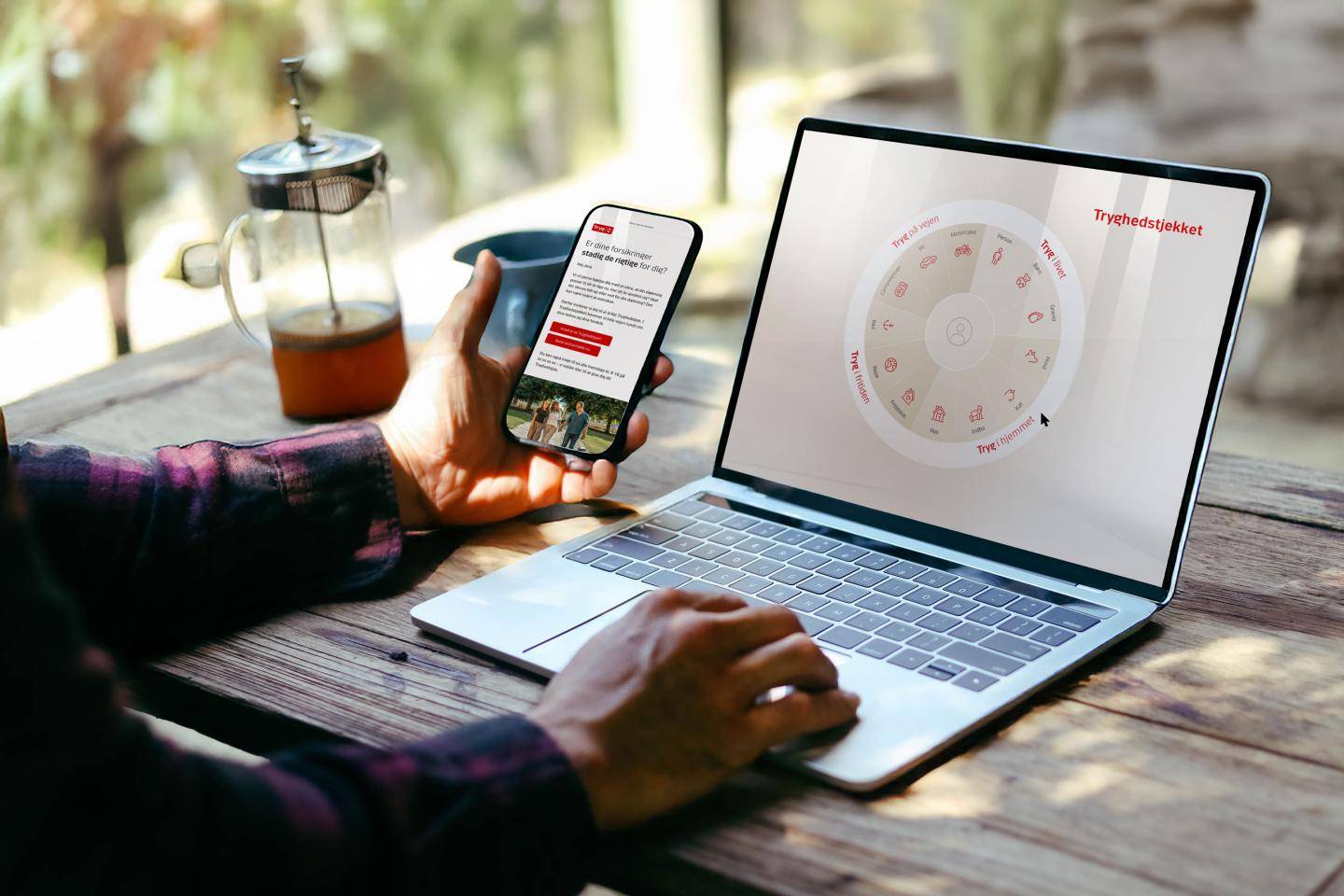 Arbejde ved computer og telefon
